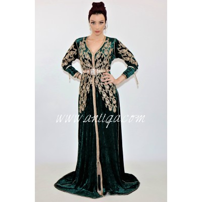 Caftan velours vert 2020