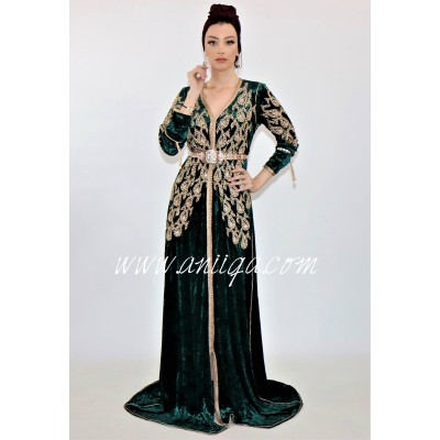 Caftan velours vert 2020